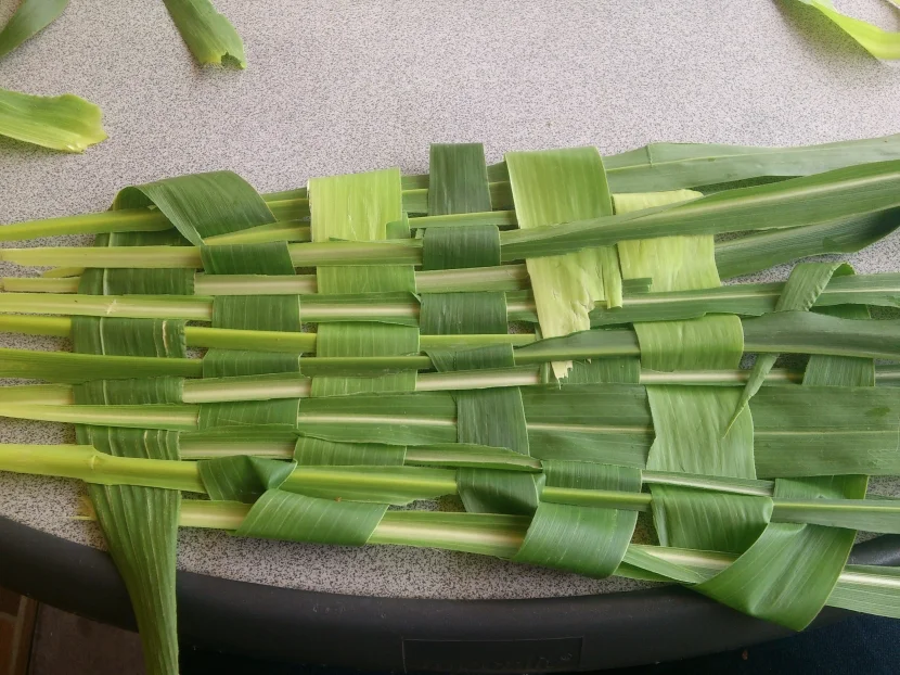 grasmatte weben