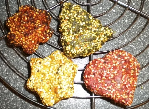 bunte Wellensittich-Kekse