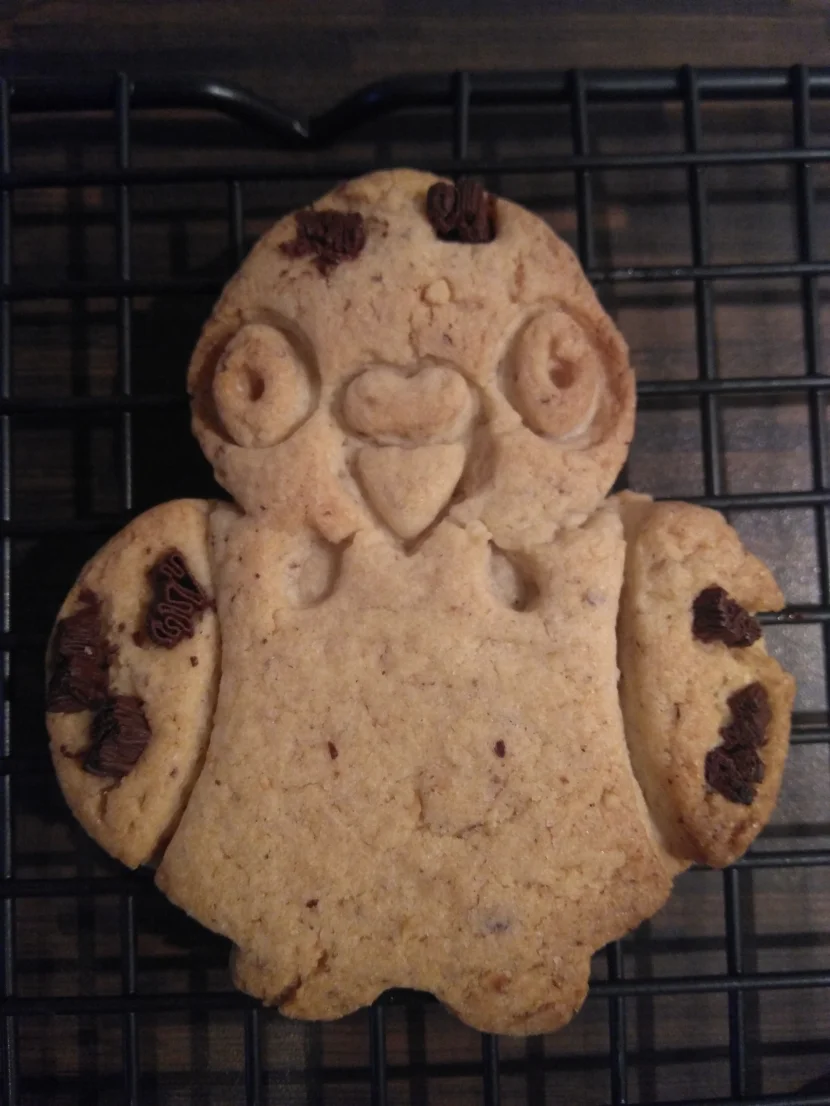 Keks in Welliform mit Schokolade