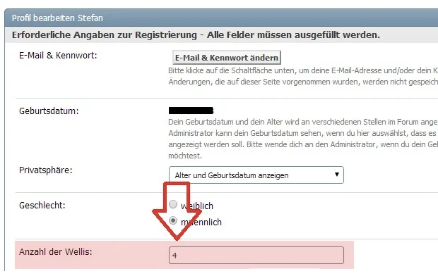 Profileinstellungen Wellensittiche