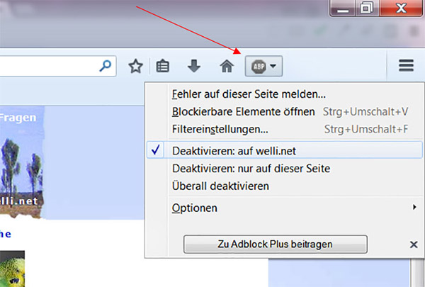 Welli.net zur Whitelist hinzufügen